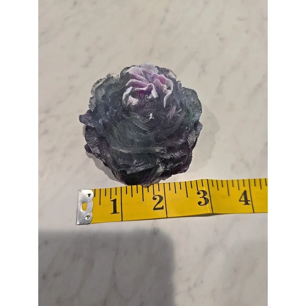 Resin Flower‎ White Clear Multi Colored Resin. 567